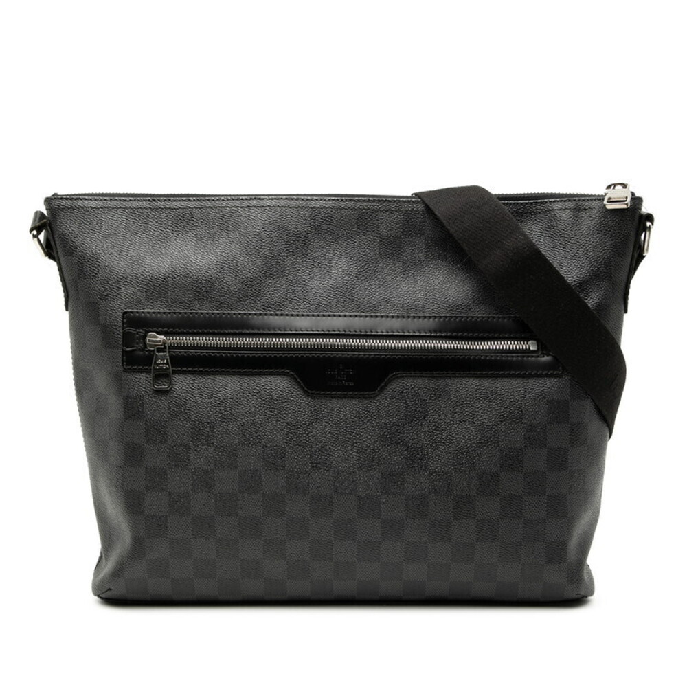 Louis Vuitton Damier Graphite Black Mick Shoulder Bag Black Leather